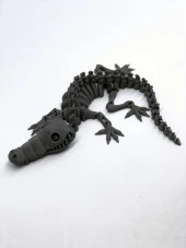 3D Hareketli İskelet Timsah Figürlü Oyuncak - Gri - 7