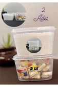 2 Adet Huge Toz Ve Tablet Deterjan Saklama Kutusu Deterjan Saklama Kabı - 2 Litre - 1