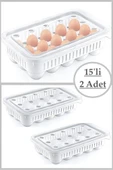 2 Adet Yumurta Saklama Kabı 15'li Steril Yumurtalık, Kapaklı Yumurta Organizeri thumbnail 1