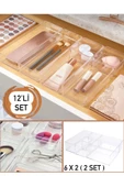 12 Parça Takı Aksesuar Çekmece Düzenleyici Set (2 X 216) Takı Makyaj Kutusu Kalem Organizer thumbnail 2