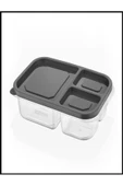 3 Adet Sera 3 Bölmeli Diyet Saklama Kabı Porsiyon Öğünlük Kıyma Sebze Buzluk thumbnail 3