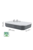 2 Adet 6.8 Litre Gri Saklama Kabı Sebzelik Yiyecek Saklama Oyuncak Kutusu thumbnail 3