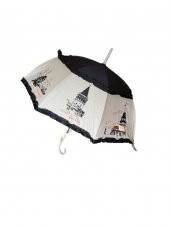 İstanbul Desenli Kadın Baston Şemsiye - 6