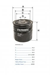 FILTRON Yag Filtresi Tofaş M131 Doğan Şahin Kartal 1.6 - 5