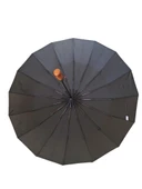 16Telli Ahşapsap Premium Series Şemsiye  Siyah - 4