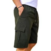 Haki Büyük Beden Kargo Cepli Model Su Itici Özellikli Erkek Deniz thumbnail 7