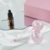 Yüz Buz Küresi ve Face Terapi Masaj İce Topu Pembe Renk thumbnail 2