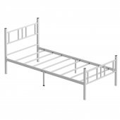 Mobpazar Metal Karyola, Akın Metal Karyola, 90x200 cm Beyaz, Ferforje Karyola - 4