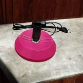 Su Kabağı Lamba Altlığı 15 Cm Çapında Düğmeli Kablolu Fuşya Renk thumbnail 1