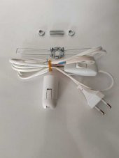 Abajur Elektrik Aksamı Su Kabağı Ve El Yapımı Lambalar Için Uygun E14 Duylu Beyaz Renk - 2