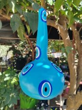 Bahçe Süsü,Ağaç süsü,Boyanmış Su Kabağı Mavi Renk thumbnail 2