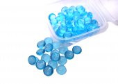Su Kabağı boncuğu 18 MM deliksiz Mavi  Renk 100 GR - 1