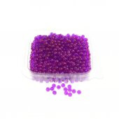 Su Kabağı boncuğu 6 MM deliksiz Mor Renk 100 GR - 1