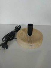 Su kabağı ve El Yapımı Lamba Altlığı Düz model Ahşap 15 CM Çap Tam Takım - 1