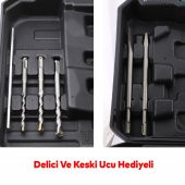 Kırıcı Delici Darbeli Matkap 1500 W Kömürlü Ahşap Metal Beton Elektropnömatik Delme Kırma Makine - 3