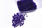 Su Kabağı boncuğu 6 MM deliksiz Lacivert Renk 100 GR - 1
