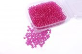 Su Kabağı Boncuğu 4 mm  Deliksiz 35 GR Fuşya Renk - 1