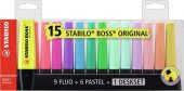 Stabilo Boss Original Deskset Işaretleme Kalemi Masa Seti 9 Fosforlu 6 Pastel 15 Renk - 1