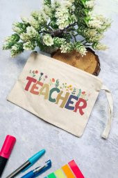 Öğretmene Hediye Clutch Çanta Teacher Yazılı Öğretmenler Günü Hediyesi - 1
