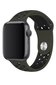 Apple Watch Series 9 45 MM Fileli Kordon Zeytin-Siyah - 3