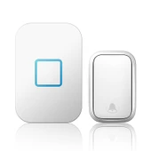 Cacazi Su Geçirmez Beyaz Kablosuz Pil Gerektirmeyen Kapı Zili thumbnail 1