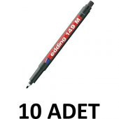 Edding 10 Adet Asetat Kalemi Silgili E-149M Siyah CD Kalemi 1 mm Permanent - 1