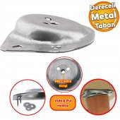 Mobilya Masa Sehpa Ayağı Bağlantı Aparatı Açılı Dereceli Ayak Tabanı Metal - 1