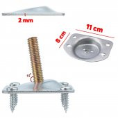 Mobilya Masa Sehpa Ayağı Bağlantı Aparatı Açılı Dereceli Ayak Tabanı Metal - 2