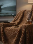 Ekstra Kalın Peluş Wellsoft Battaniye Tek Kişilik 100x170 cm - 6