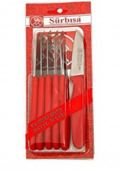 Sürbısa 6 Lı Meyve Bıçağı Kırmızı 61007 - 2
