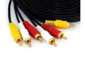 6 Metre Hazır CCTV AV Gold Kablo 3 RCA 3 RCA Erkek Ses Video Power - 3