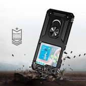 Samsung Galaxy Z Flip 5 Kılıf Yüzüklü Zırh Tank Vega - 2