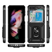 Samsung Galaxy Z Flip 5 Kılıf Yüzüklü Zırh Tank Vega - 9