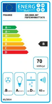Franke FBFE WH MATT A70 Matt White Ankastre Aspratör thumbnail 4