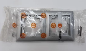 Günsan Elektrik Visage İkili Çerçeve Gümüş - 01281500-000141 - 1