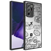 Samsung Galaxy Note 20 Ultra Kılıf Aynalı Desenli Kamera Korumalı Parlak Mirror Kapak - 1