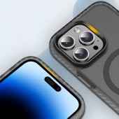 Apple iPhone 14 Pro Max Kılıf Mat Arka Yüzey Magsafe Locik Kapak - 3