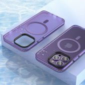 Apple iPhone 14 Pro Max Kılıf Mat Arka Yüzey Magsafe Locik Kapak - 10