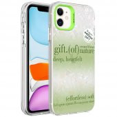 Apple iPhone 11 Kılıf Mermer Desenli Marbello Kapak - 3