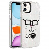 Apple iPhone 11 Kılıf Mermer Desenli Marbello Kapak - 6