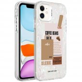Apple iPhone 11 Kılıf Mermer Desenli Marbello Kapak - 8