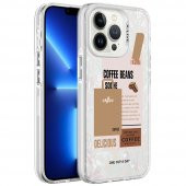 Apple iPhone 13 Pro Kılıf Mermer Desenli Marbello Kapak - 8