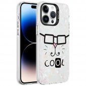 Apple iPhone 14 Pro Max Kılıf Mermer Desenli Marbello Kapak - 6
