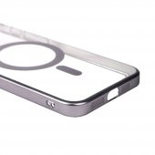 Apple iPhone 15 Pro için Magsafe ile uyumlu Kılıf Sert PC Mat Riksos Kapak - 3