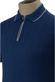 Cengiz İnler Yarım Fermuarlı Desenli Merserize Erkek Triko T-shirt - 5