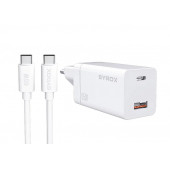 Syrox GAN65T SuperFast 65W USB 3.0 + PD GaN Type-C to Type-C Kablolu Şarj Aleti 65W Süper Hızlı Şarj Adaptörü - 3