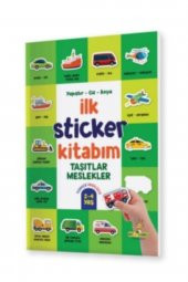 Ilk Sticker Kitabım 2-4 Yaş Yapıştır-çiz-boya -taşıtlar-hayvanlar-yiyecekler-3 Kitap - 3