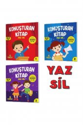 Konuşturan Kitap Serisi Yaz-sil Kitaplar (TÜRKÇEDE EN ÇOK KULLANILAN 1000 KELİME)- Okul Öncesi - 1