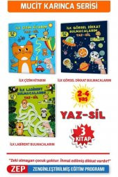 Yükselen Zeka 2-4 Yaş Mucit Karınca-2 Yaz-sil Kitaplar Serisi thumbnail 1