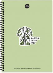 Keskin Color Hisli Şeyler 17x24 100 Yaprak Kareli Spiralli Sert Kapak Defter Karizma Desen Var - 1